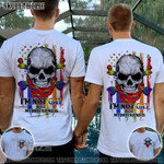 Matching Couple Shirt I'M Not Gay Rainbow Skull Couple Graphic Unisex T Shirt, Sweatshirt, Hoodie Size S - 5XL