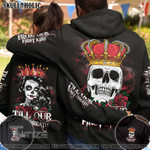 Matching Couple Shirt King Queen First Kiss Last Breath Couple 3D All Over Printed Shirt, Sweatshirt, Hoodie, Bomber Jacket Size S - 5XL