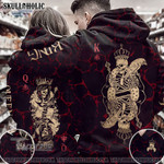 Matching Couple Shirt Couple King Queen Skull New 3D All Over Printed Shirt, Sweatshirt, Hoodie, Bomber Jacket Size S - 5XL