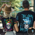 Matching Couple Shirt Couple First Kiss Last Breath Skull Flag 3D All Over Printed Shirt, Sweatshirt, Hoodie, Bomber Jacket Size S - 5XL