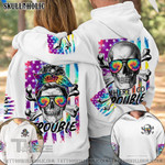 Matching Couple Shirt Skull Trouble Couple 3D All Over Printed Shirt, Sweatshirt, Hoodie, Bomber Jacket Size S - 5XL