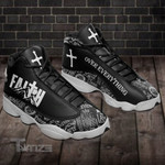 Jesus Faith Over Everything Black White 13 Sneakers XIII Shoes