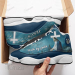 Jesus Walk by Faith and Dark Seas White 13 Sneakers XIII Shoes