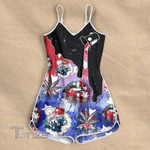 Weed Lips Dont Care Bears 4th July Rompers For Women