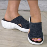 OCW Women Sandals Knitted Slope Heel Sports Comfortable Design