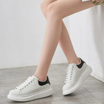 GEIASOU Orthopedic Women Modern White Sneakers Leather Made Comfortable Shoes