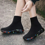 OCW Women Sock Shoes Elasticity Flat Comfortable Sneaker