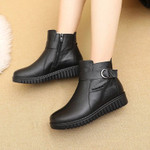 OCW Orthopedic Women Ankle Boot Waterproof Leather Made Super Warm Fur Winter Antislip Shoes