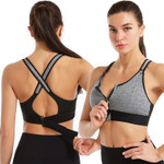 OCW Yoga Women Bras Shockproof Gym Running Sports Front Zipper Bra Big Size S-5XL