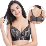 OCW Bra Underwire Non-sheer Lace Comfy Cotton Spilitting Seamless Charming Plus Size Lingerie