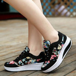 OCW Women Casual Shoes Printed Canvas New Arrival Fashion Lace-up Platform Sneakers Size 6-9