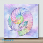 Mini – Mermaid shell(Already Framed Canvas)