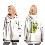 Oregon Ducks Ncaa Classic White With Mascot Logo Gift For Oregon Ducks Fans