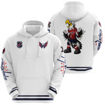 Washington Capitals NHL Ice Hockey Team Slapshot Logo Mascot White 3D Designed Allover Gift For Capitals Fans