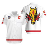 Calgary Flames NHL Ice Hockey Team Harvey the Hound Logo Mascot White 3D Designed Allover Gift For Flames Fans