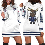 Winnipeg Jets NHL Ice Hockey Team Mick E. Moose Logo Mascot White 3D Designed Allover Gift For Jets Fans