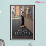 Breakfast At Tiffany S Vintage Retro Lady At Store Poster Canvas Best Gift For Vintage Lovers