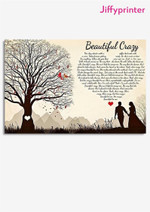 Beautiful Crazy Heart Love Vintage Retro Poster Canvas Best Gift For Husband For Wife