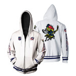 Columbus Blue Jackets NHL Ice Hockey Team Stinger Logo Mascot White 3D Designed Allover Gift For Jackets Fans