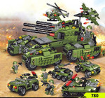 Military Battle Tank Helicopter Airplane Bricks Block Model Building Block Assembling Kid Toys
