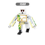 Steven Zombie Iron Golem Minecraft Characters Bricks Block Building Assembling Model Kid Toys