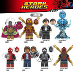 Storm Heroes Mysterio Spider Man Maria Hill Minifigures Bricks Block Building Model Kid Toys