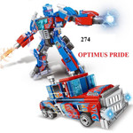 Robot Transformer Optimus Truck Toys Bricks Block Model Building Block Kid Toys
