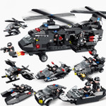 SWAT Airplane Helicopter Battle Block Assembling Model Kid Toys