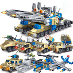 Battle Truck Super Tank Helicopter Bricks Block Building Model Asembling Model Kid Toys