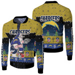Santa Claus Los Angeles Chargers Sitting on Raiders Broncos Chiefs Toilet Christmas Gift For Chargers Fans