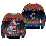 Santa Claus Chicago Bears Sitting on Packers Lions Vikings Toilet Christmas Gift For Bears Fans