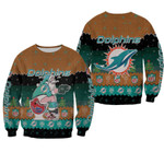Santa Claus Miami Dolphins Sitting on Jets Bills Patriots Toilet Christmas Gift For Dolphins Fans