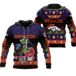Santa Grinch Denver Broncos Sitting on Chiefs Chargers Raiders Toilet Christmas Gift For Broncos Fans