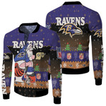 Santa Claus Baltimore Ravens Sitting on Steelers Bengals Browns Toilet Christmas Gift For Ravens Fans