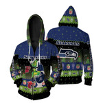 Santa Grinch Seattle Seahawks Sitting on Rams 49ers Cardinals Toilet Christmas Gift For Seahawks Fans