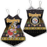 Santa Claus Pittsburgh Steelers Sitting on Ravens Browns Bengals Toilet Christmas Gift For Steelers Fans