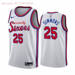Philadelphia 76ers Ben Simmons #25 2020 NBA New Arrival White Jersey Jersey
