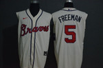 Atlanta Braves Freddie Freeman #5 2020 MLB White Jersey