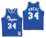 Los Angeles Lakers Shaquille ONeal #34 NBA Throwback Blue Jersey