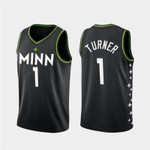 Minnesota Timberwolves Myles Turner #1 2020 NBA New Arival Black jersey