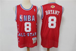 Los Angeles Lakers Kobe Bryant #8 NBA Throwback All-Star Red Jersey