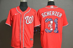 Washington Nationals Max Scherzer #31 2020 MLB Red Jersey