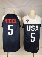 Denver Nuggets Donovan Mitchell #5 FIBA 2019 World cup New Arrival Black jersey