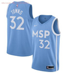 Minnesota Timberwolves Karl-Anthony Towns #32 2020 City Edition New Arrival Blue jersey
