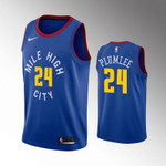 Denver Nuggets Mason Plumlee #24 2020 NBA New Arrival Blue jersey