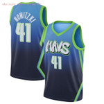 Dallas Mavericks Dirk Nowitzki #41 2020 NBA New Arrival Blue jersey