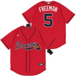 Atlanta Braves Freddie Freeman #5 2020 MLB Red Jersey