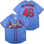 St. Louis Cardinals Paul Goldschmidt #46 2020 MLB Blue Jersey