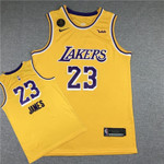Los Angeles Lakers LeBron James #23 NBA 2020 New Arrival yellow jersey