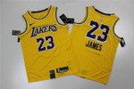 Los Angeles Lakers LeBron James #23 2020 NBA New Arrival Gold jersey